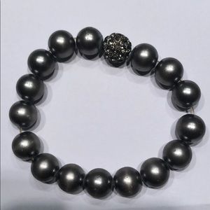 Silver bead bracelet
